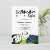 Modern Mountain Woodland Forest Vrijgezellenfeest Kaart (Staand voorkant)