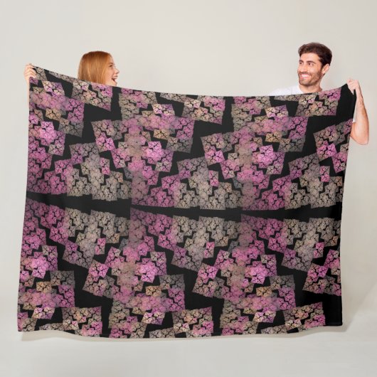 Modern mozaïek - fractal art fleece deken (In situ)