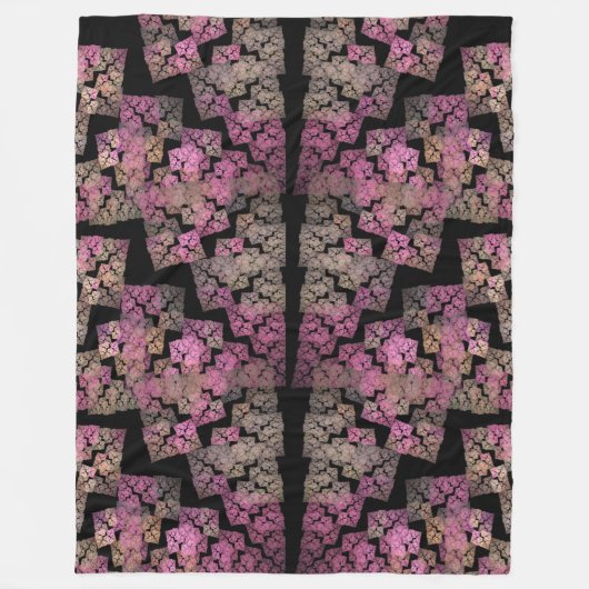 Modern mozaïek - fractal art fleece deken (Voorkant)