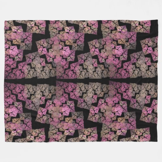 Modern mozaïek - fractal art fleece deken (Voorkant (Horizontaal))