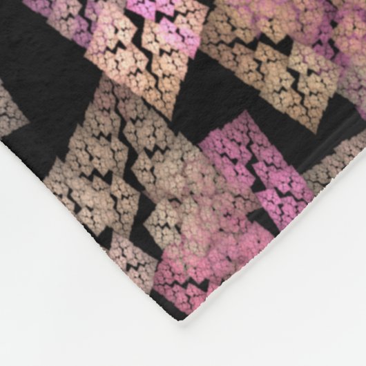 Modern mozaïek - fractal art fleece deken (Hoek)