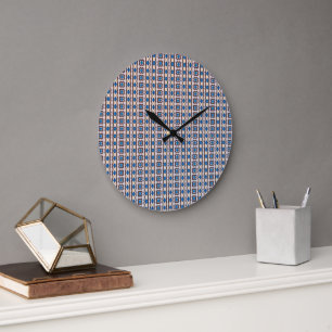 Modern mozaïek geometrisch abstract patroon 1298 grote klok
