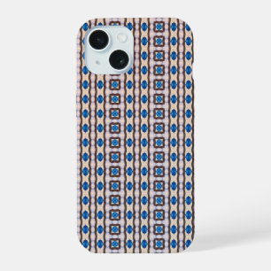 Modern mozaïek geometrisch abstract patroon 1298 iPhone 15 case