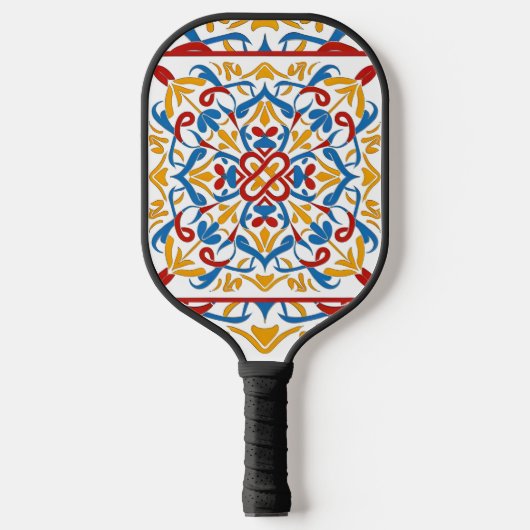 modern mozaïek, Mandala-Patroon Pickleball Paddle (Voorkant)