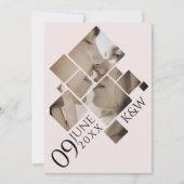 Modern Mozaïek met monogram bruiloft Uitnodiging (Voorkant)