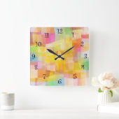 Modern mozaïekontwerp vierkante klok (Huis)