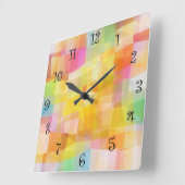 Modern mozaïekontwerp vierkante klok (Hoek)