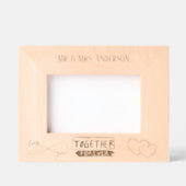 Modern Mr and Mrs Couple Love Script  Gegraveerde Lijstjes (Voorkant)