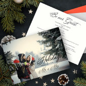 Modern Mr & Mrs Gelukkig Feestdagen kerstpaar Save The Date