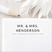 Modern Mr & Mrs. | Minimale stijl | Retouradres Etiket (Insitu)