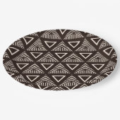 Modern Mud Cloth Geometric Decorative Paper Plates Papieren Bordje (Gekanteld)
