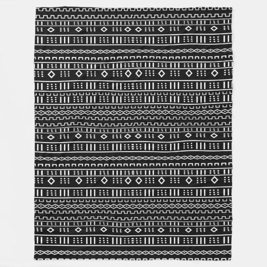 Modern Mudcloth Blanket Fleece Deken (Voorkant)