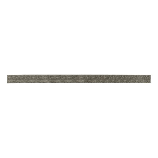 Modern Mudcloth Brown Ribbon Satijnen Lint (Voorkant)
