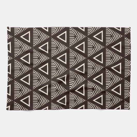 Modern Mudcloth Ethnic Pattern Kitchen Towel Theedoek (Horizontaal)