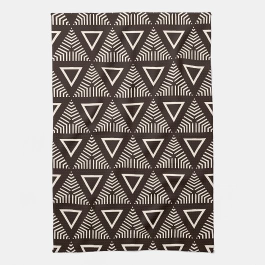 Modern Mudcloth Ethnic Pattern Kitchen Towel Theedoek (Verticaal)