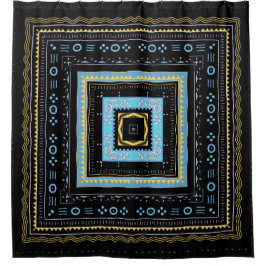 Modern Mudcloth Print Douchegordijn