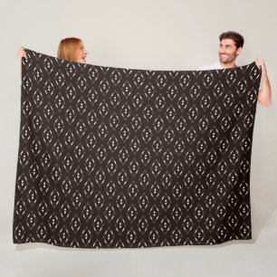 Modern Mudcloth Tribal Fleece Blanket Deken