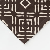 Modern Mudcloth Tribal Fleece Blanket Deken (Hoek)