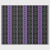 Modern Mudcloth zwart en Paarse Cadeaupapier (Vlak)