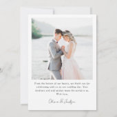 Modern Multi Afbeelding Hearts Wedding Bedankkaart (Achterkant)