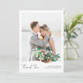 Modern Multi Afbeelding Hearts Wedding Bedankkaart (Staand voorkant)