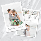 Modern Multi Afbeelding Hearts Wedding Bedankkaart
