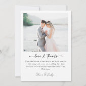 Modern Multi Afbeelding Liefde & Bedankt bruiloft (Achterkant)