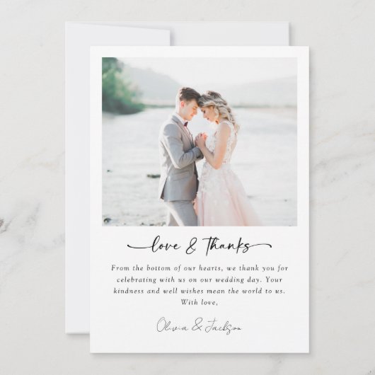Modern Multi Afbeelding Liefde & Bedankt bruiloft (Achterkant)