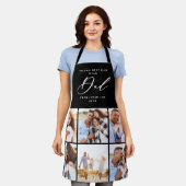 modern multi-fotocollage zwart pap script schort (Gedragen)