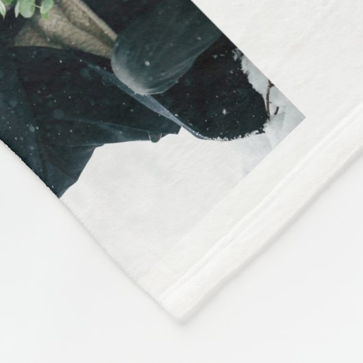 Modern multi-fotonet met namen fleece deken (Hoek)