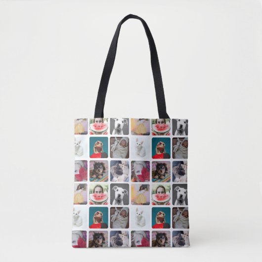 Modern multi-fotopatroon tote bag