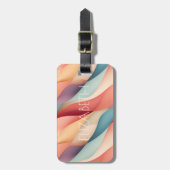 Modern multi-kleurenpatroon 2 bagagelabel (Voorkant verticaal)