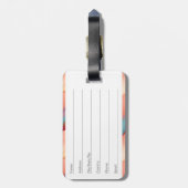 Modern multi-kleurenpatroon 2 bagagelabel (Achterkant verticaal)