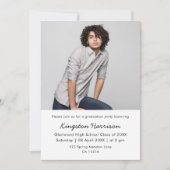 Modern Multi Photo Boy Graduation Invitation Kaart (Voorkant)