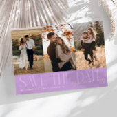Modern Multi Photo Couple's Signature Wisteria Save The Date