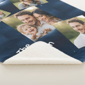 Modern Multi-Photo Family Name Custom Sherpa Deken (3/4)