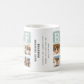 Modern Multi Photo Grid BFF Blauwgroen Koffiemok (Center)