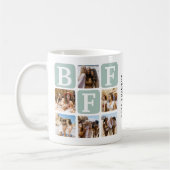 Modern Multi Photo Grid BFF Blauwgroen Koffiemok (Links)