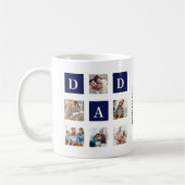 Modern multi-photo grid for dad Blue Koffiemok (Links)
