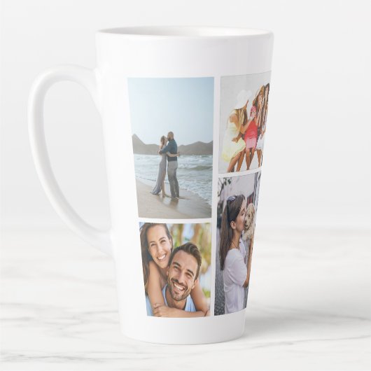 Modern Multi Photo Keepsake Latte Mok (Links)