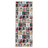 Modern Multi Photo Square Insta Pattern Wijn Cadeautas (Voorkant)