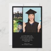 Modern Multi Photo University Afstuderen Afstudere Aankondiging (Achterkant)