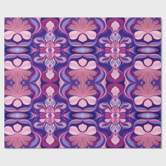 Modern multicolor classic floral pattern design   cadeaupapier (Vlak)