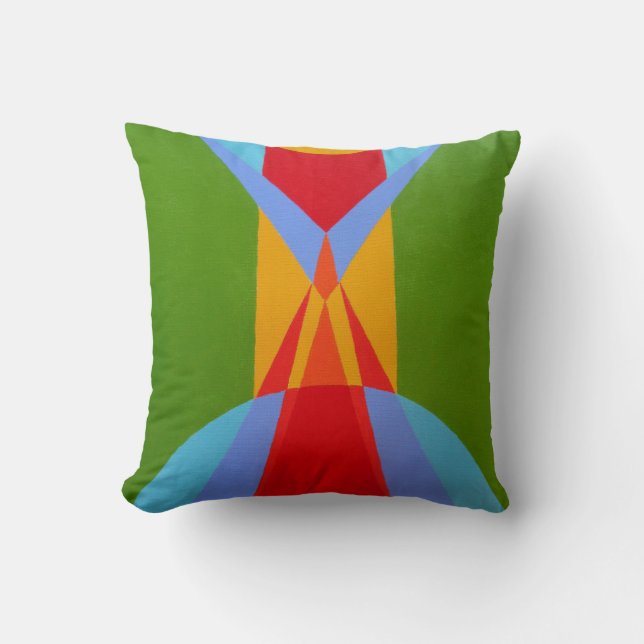 Modern Multicolor Expressions Throw Pillow Kussen (Voorkant)