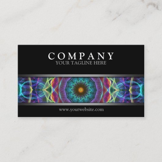 Modern multicolor Mandala Visitekaartje (Voorkant)