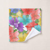 Modern Multicolor Waterverf Floral Bad Handdoek (Wasdoekje)