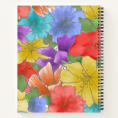 Modern Multicolor Waterverf Floral Gratitude Notitieboek (Achterkant)