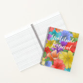Modern Multicolor Waterverf Floral Gratitude Notitieboek (Binnen)