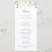 Modern Multicolor Wildflower Diner Menu (Voorkant)