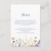 Modern Multicolor Wildflower Hotel Informatiekaartje (Voorkant)